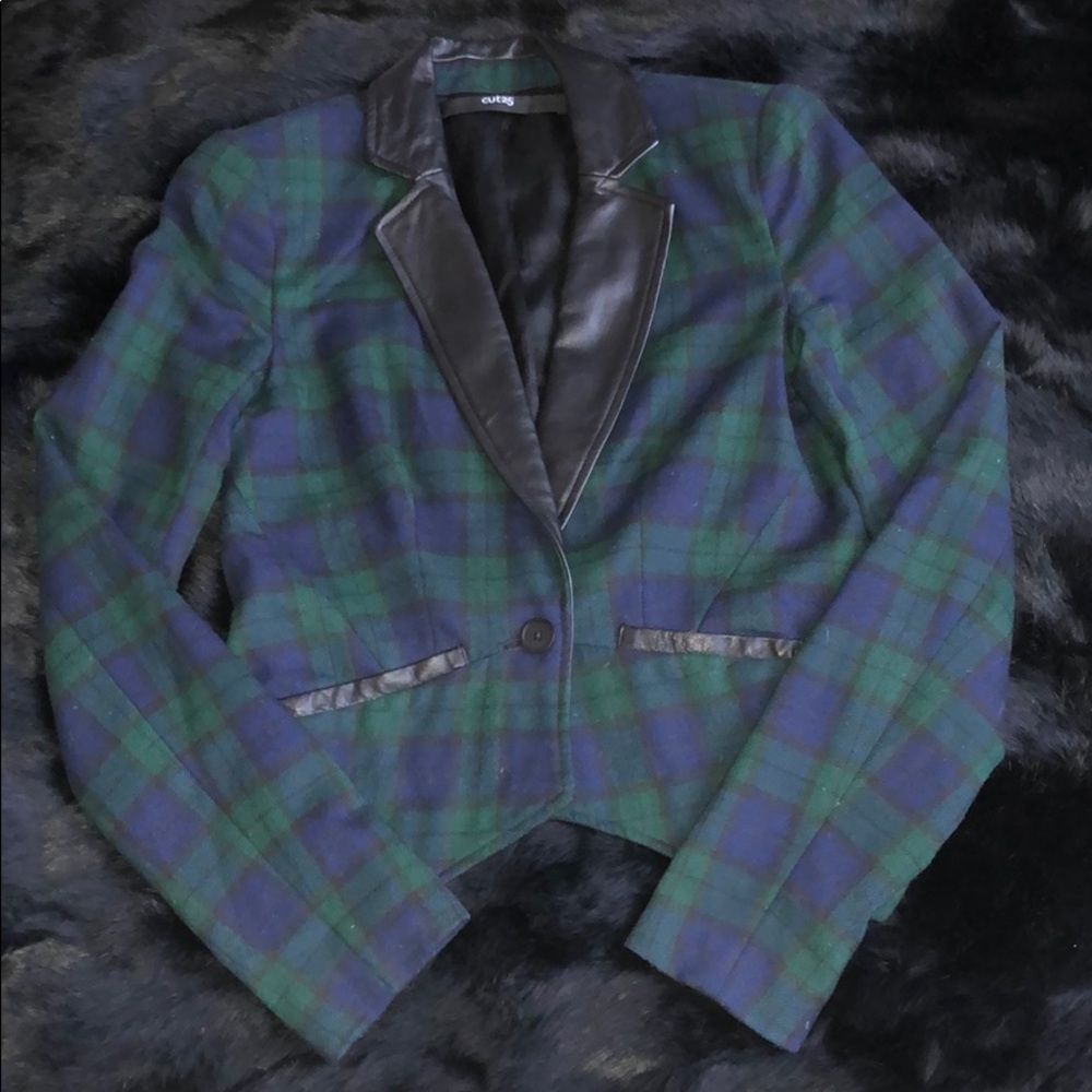 Cut25 by Yigal Azrouel flannel blazer SZ 0